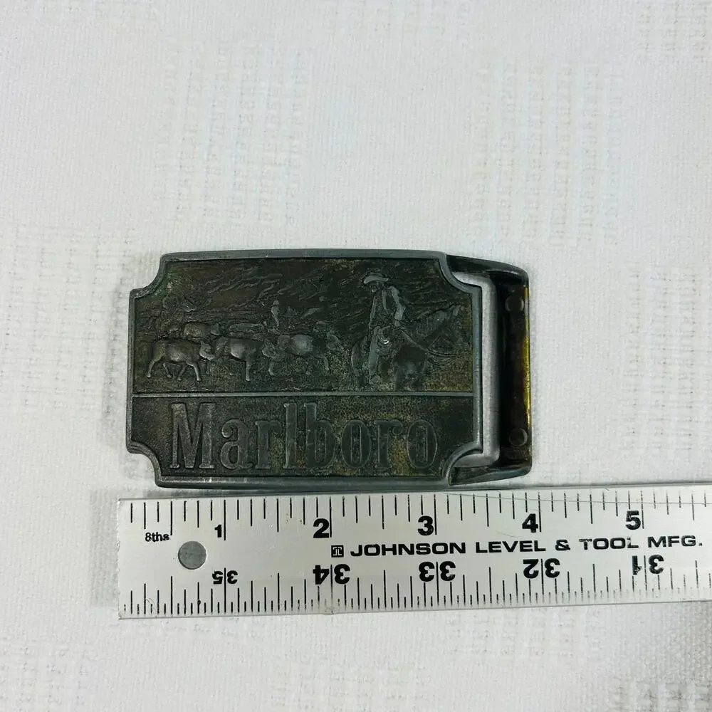 Malboro Belt Buckle Brass Vintage